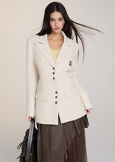 Woolen coat single-breasted commuter versatile coat